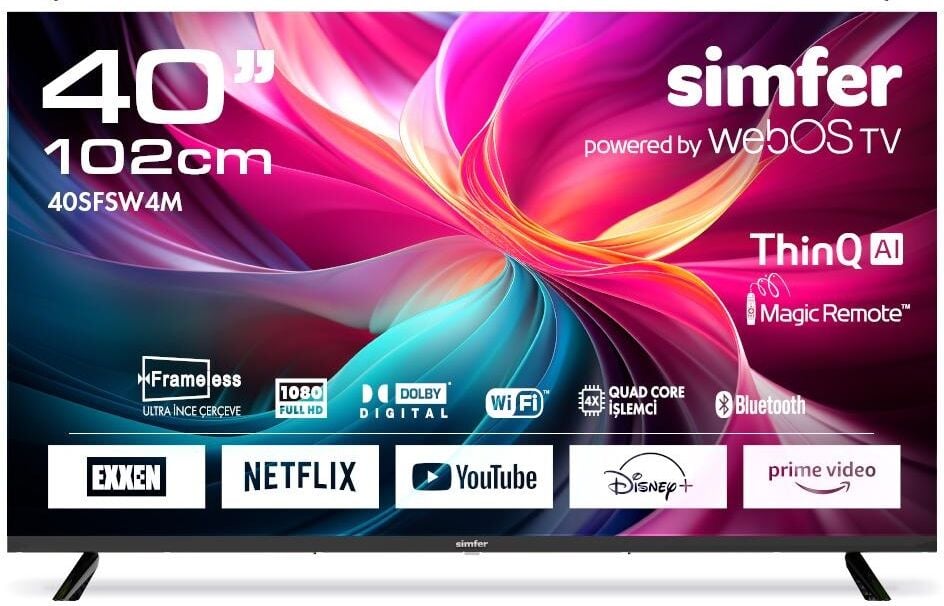 Simfer 40SFSW4M  40'' 102 Ekran Full HD webOS Smart LED TV