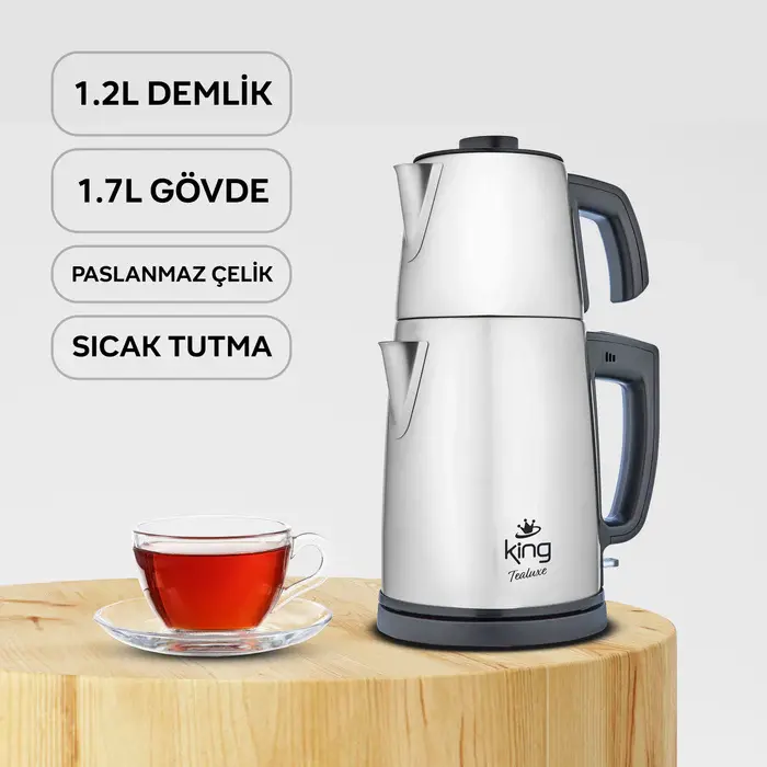 KİNG KCM334 Tealuxe Çelik Çay Makinesi