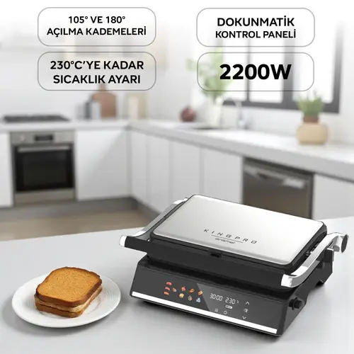 KINGPRO K471 GrillChef Izgara & Tost Makinesi